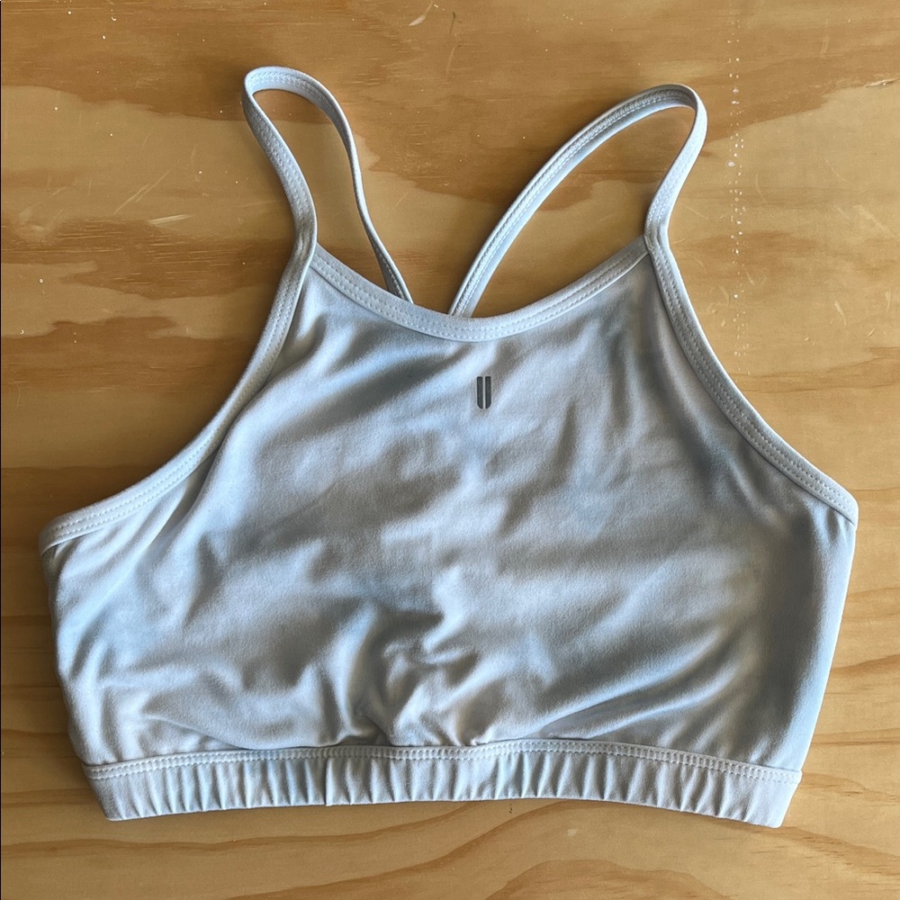 NOBULL Blue and White Halter Sports Bra